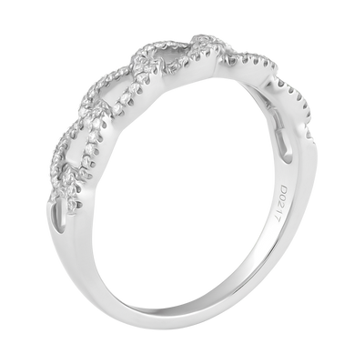 ECJ Collection 18K White Gold 0.21ctw Diamond Ring