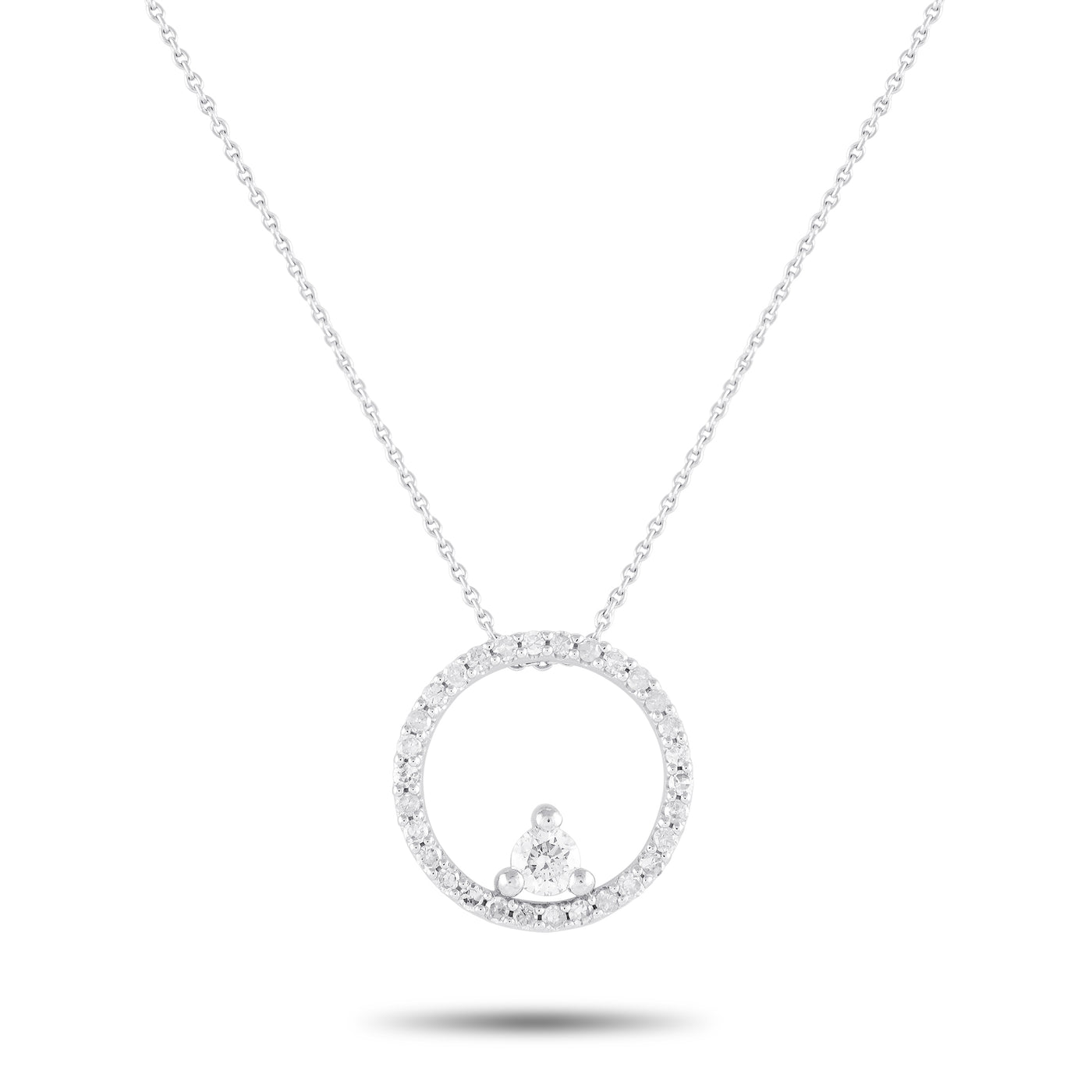 14K White Gold 0.25ct Diamond Necklace