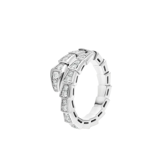 Bulgari Serpenti Viper Diamond Ring 18K White Gold