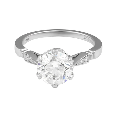 ECJ Collection 18K White Gold GIA Diamond Engagement Ring 2.15ct. tw