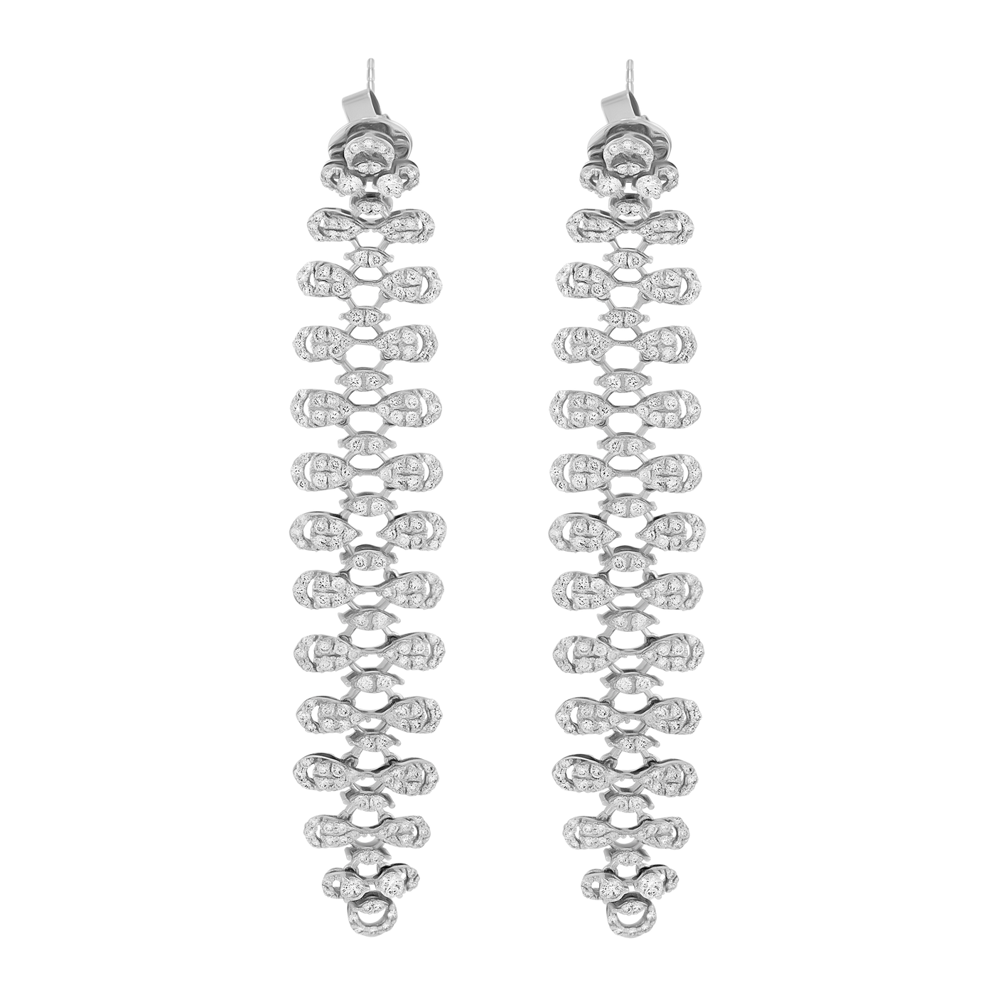 ECJ Collection 18K White Gold Diamond Earrings 3.93ct. tw