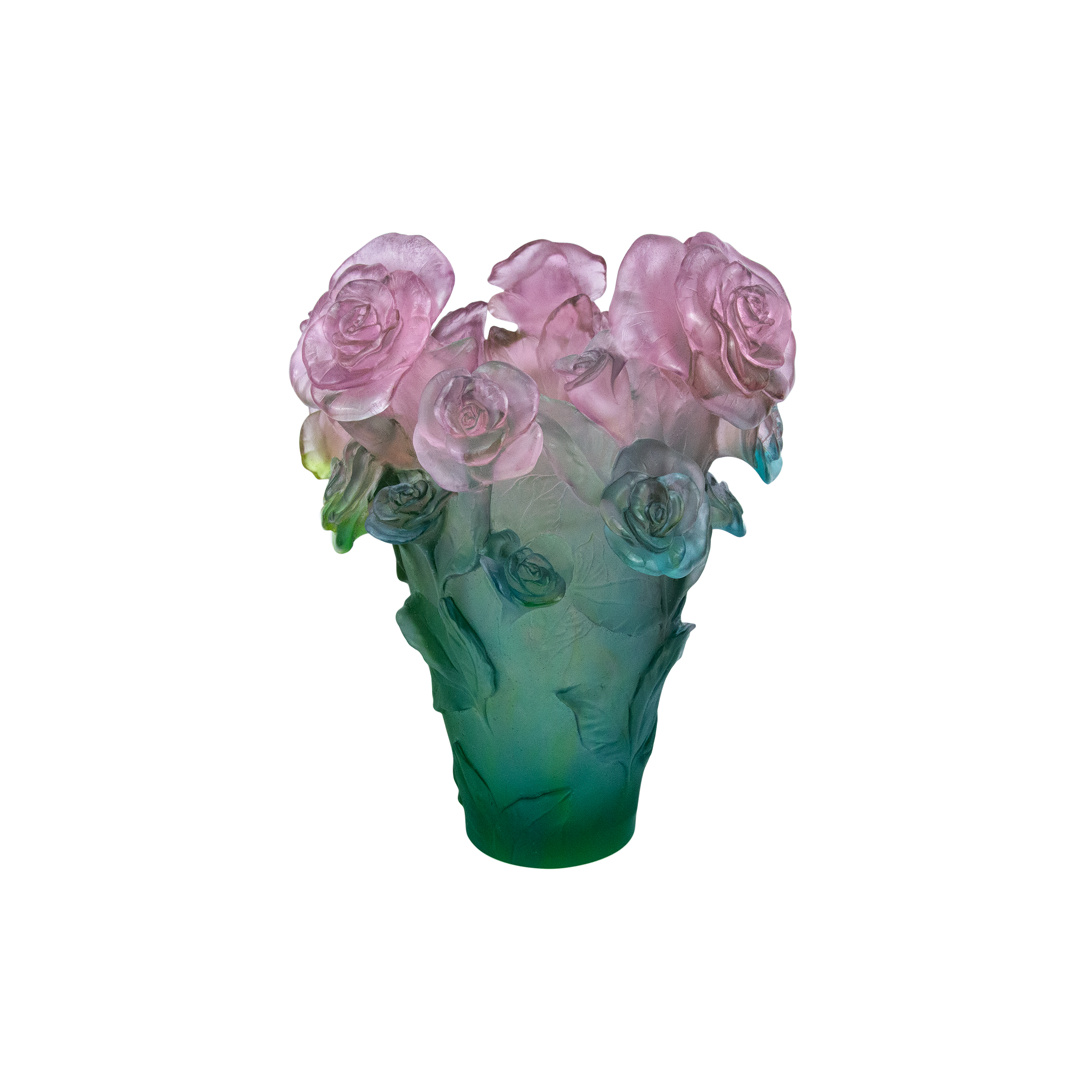 Daum Rose Passion Vase in Green & Pink – East Coast Jewelry