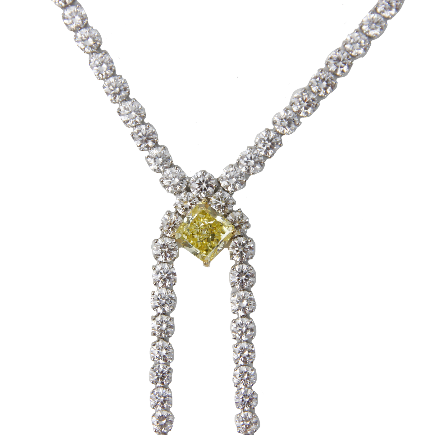 Graff 18K White & Yellow Gold GIA Diamond Necklace
