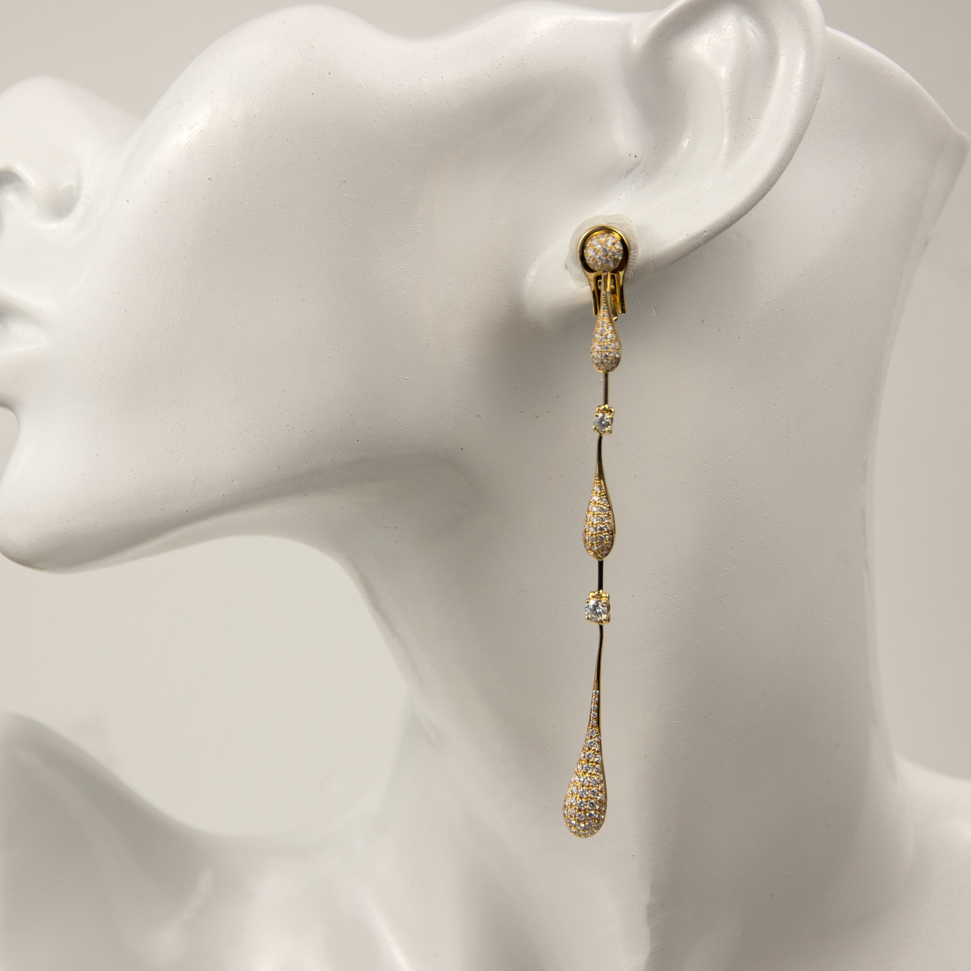 Chopard 18K Yellow Gold Diamond Earrings