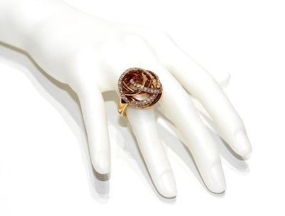 De Grisogono 18K Rose Gold Diamond Flower Ring
