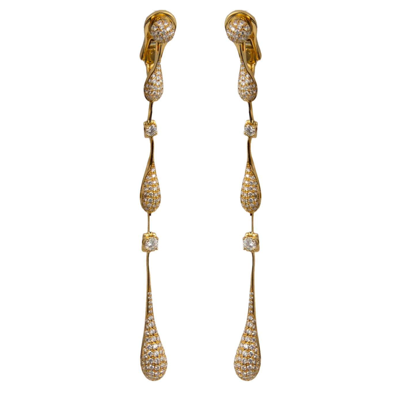 Chopard 18K Yellow Gold Diamond Earrings