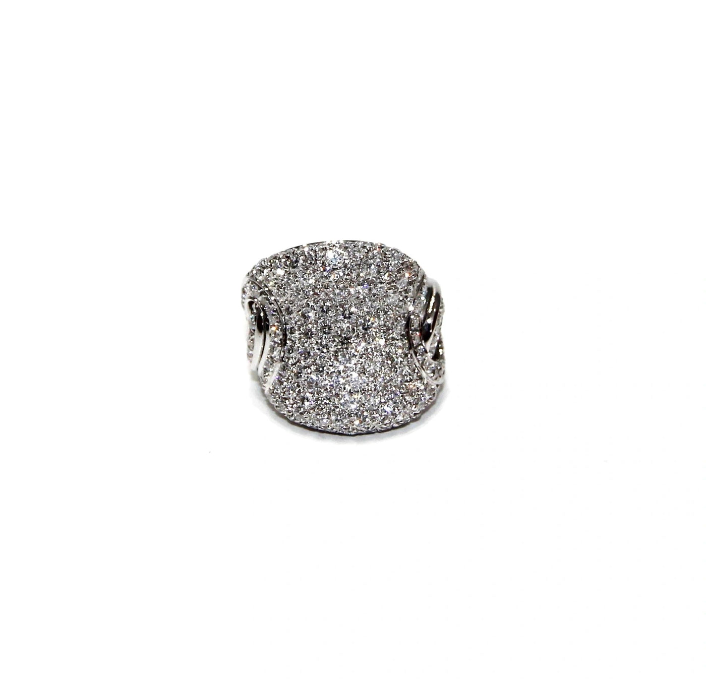 Leo Pizzo 18K White Gold Diamond Pave Ring