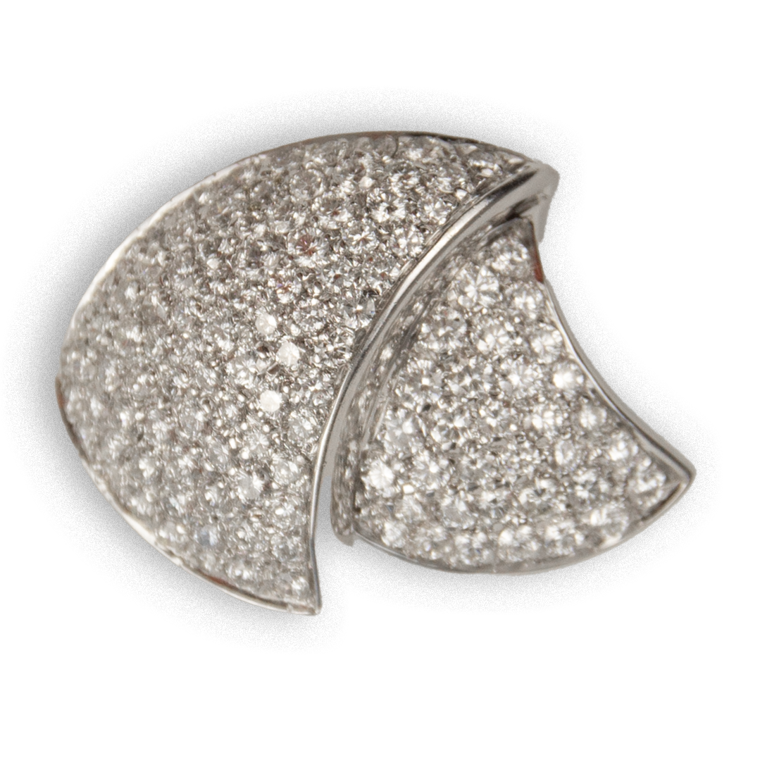 Stefan Hafner 18K White Gold 4.94ctw Diamond Earrings