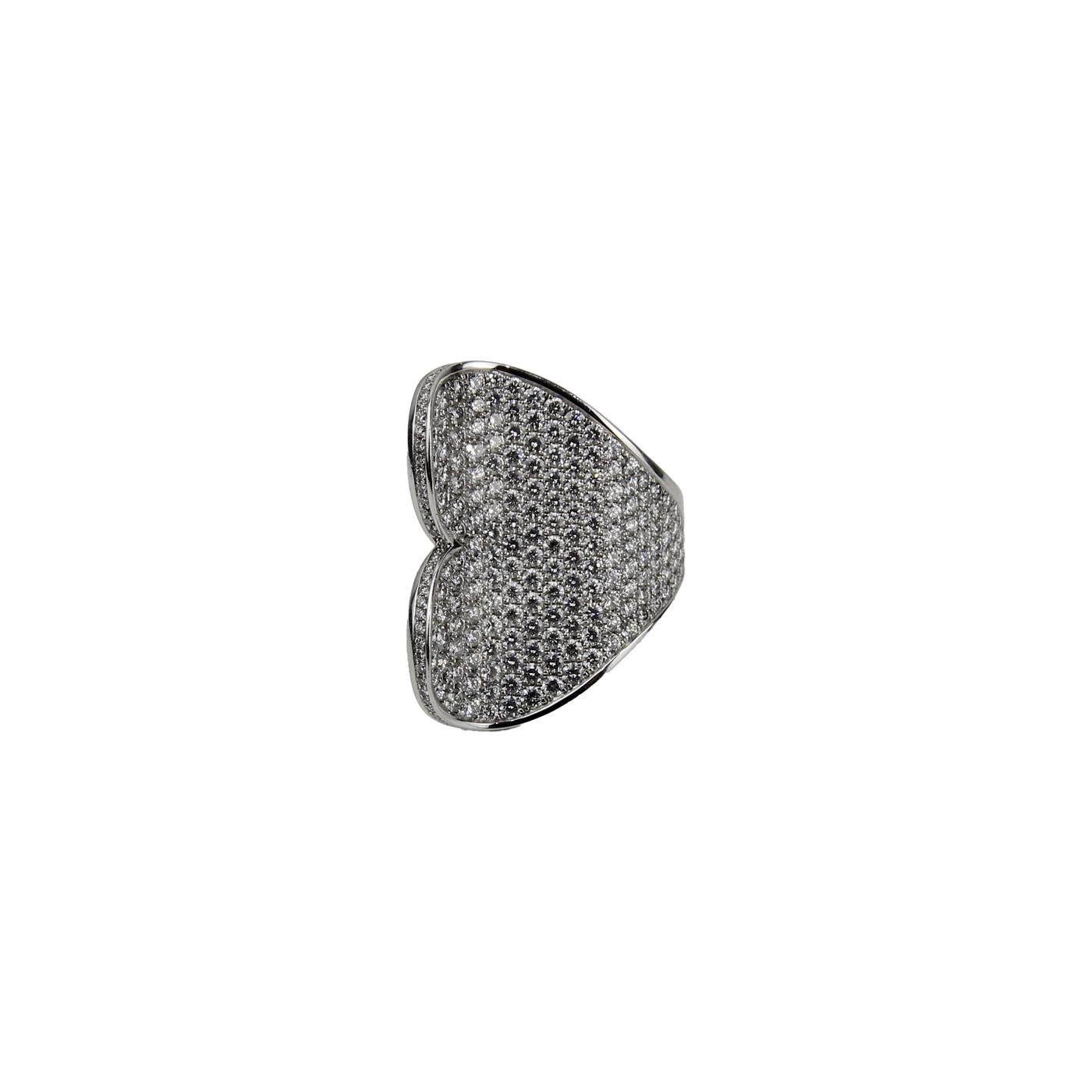 Roger Dubuis 18K White Gold Diamond Heart Ring 7.50ct. tw