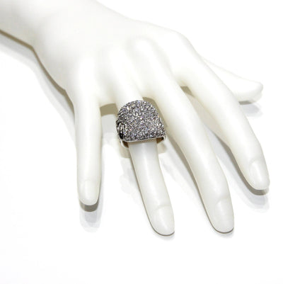 Leo Pizzo 18K White Gold Diamond Pave Ring
