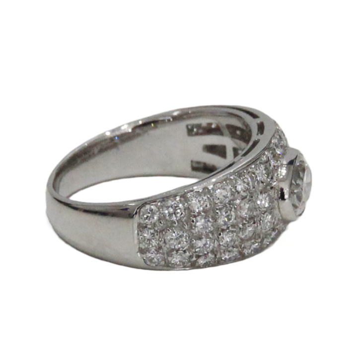Bulgari 18K White Gold Diamond Ring