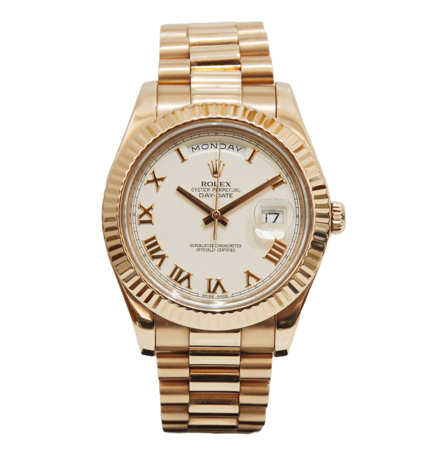 Rolex Day-Date II Ivory Dial Rose Gold 218235