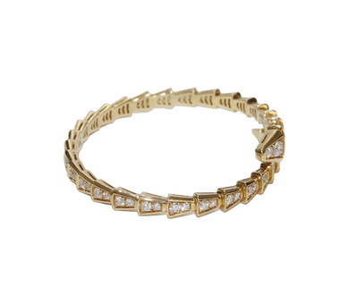 Bulgari Serpenti Viper Diamond Bracelet 18K Yellow Gold