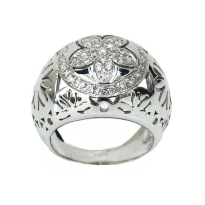 Nouvelle Bague 18K White Gold Diamond Ring