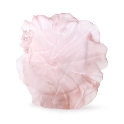 Daum Pink Camellia Vase, Large