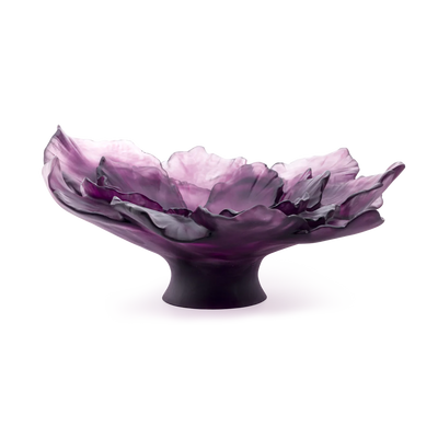 Daum Violet Camellia Bowl, Large