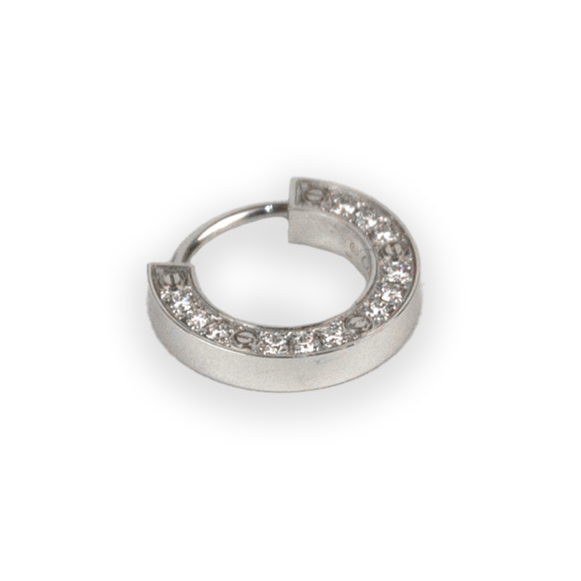 Cartier 18K White Gold Diamond Earring