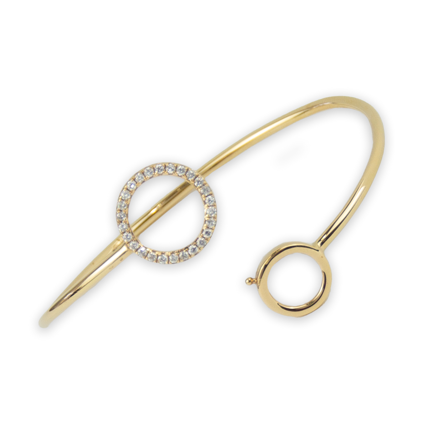 ECJ Collection 18K Rose Gold Diamond 2-Circle Bracelet