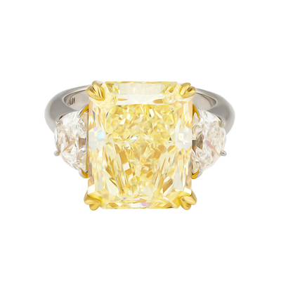 ECJ Collection 18K White & Yellow Gold GIA Diamond Ring