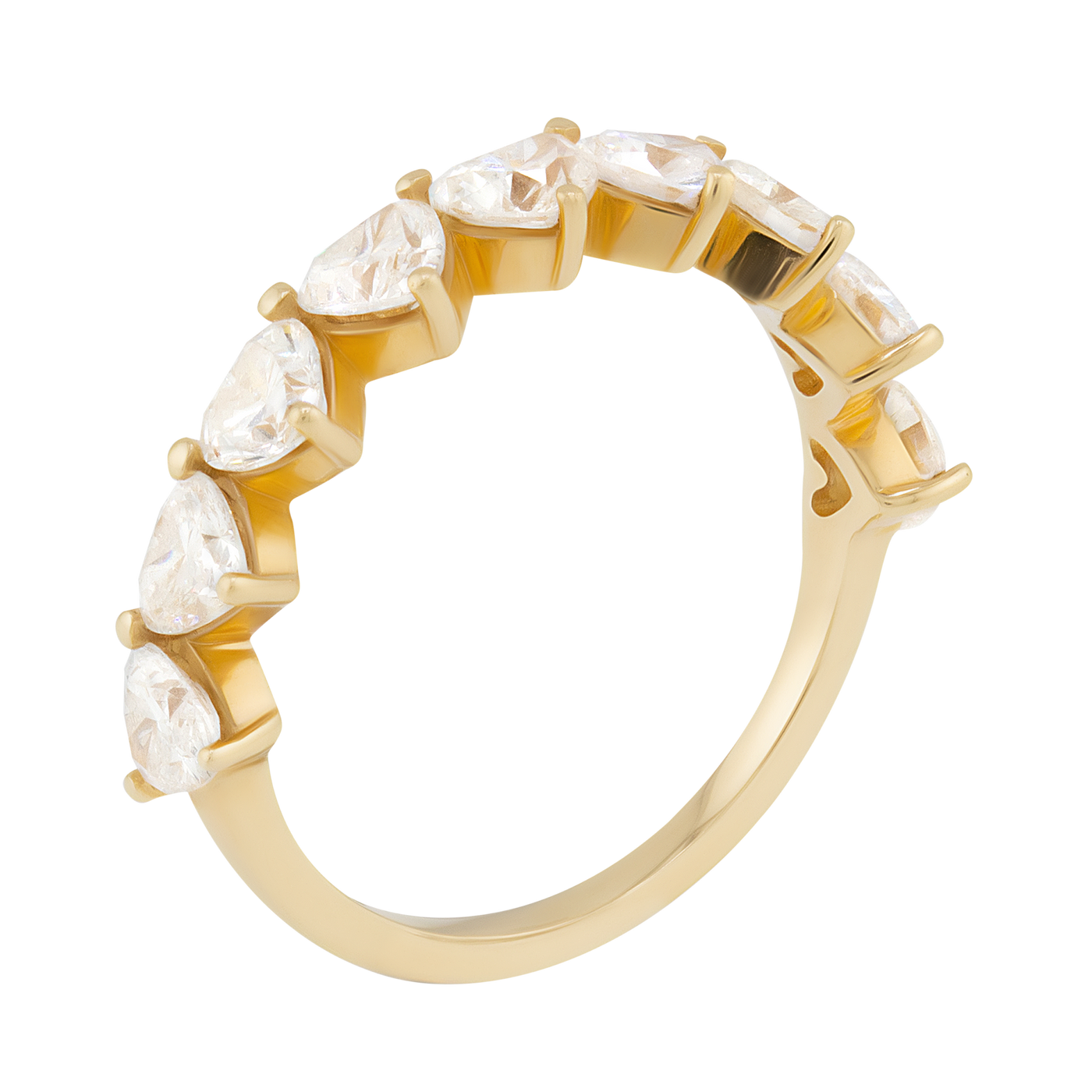 ECJ Collection 14K Yellow Gold 1.80ctw Diamond Hearts Ring