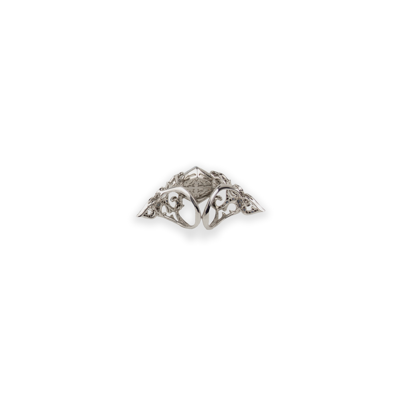 Stephen Webster 18K White Gold Sapphire & Quartz & Diamond Ring