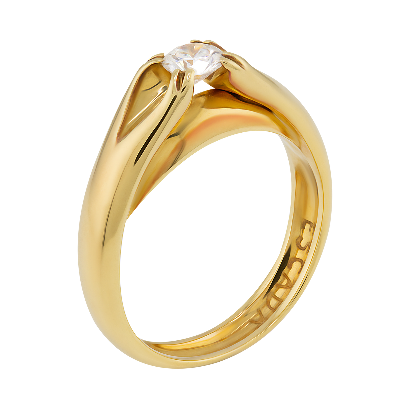 Escada 18K Yellow Gold 0.31ct Diamond Ring