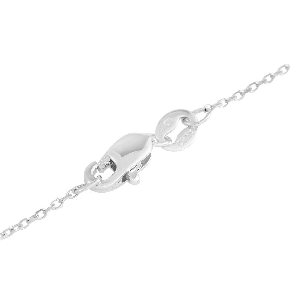 14K White Gold 0.26 ct Diamond Love Pendant Necklace