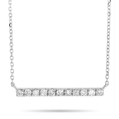 14K White Gold 0.25 ct Diamond Pendant Necklace