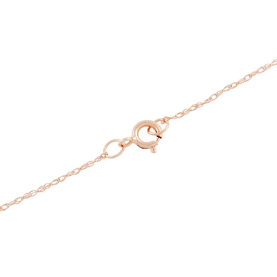 14K Rose Gold 0.18 ct Diamond Horseshoe Pendant Necklace