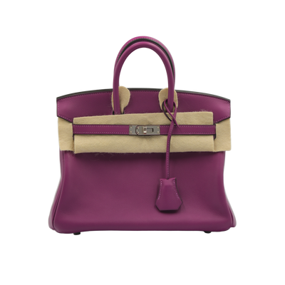 Hermes 2020 Birkin 25 Anemone Swift Retourne with Palladium Hardware
