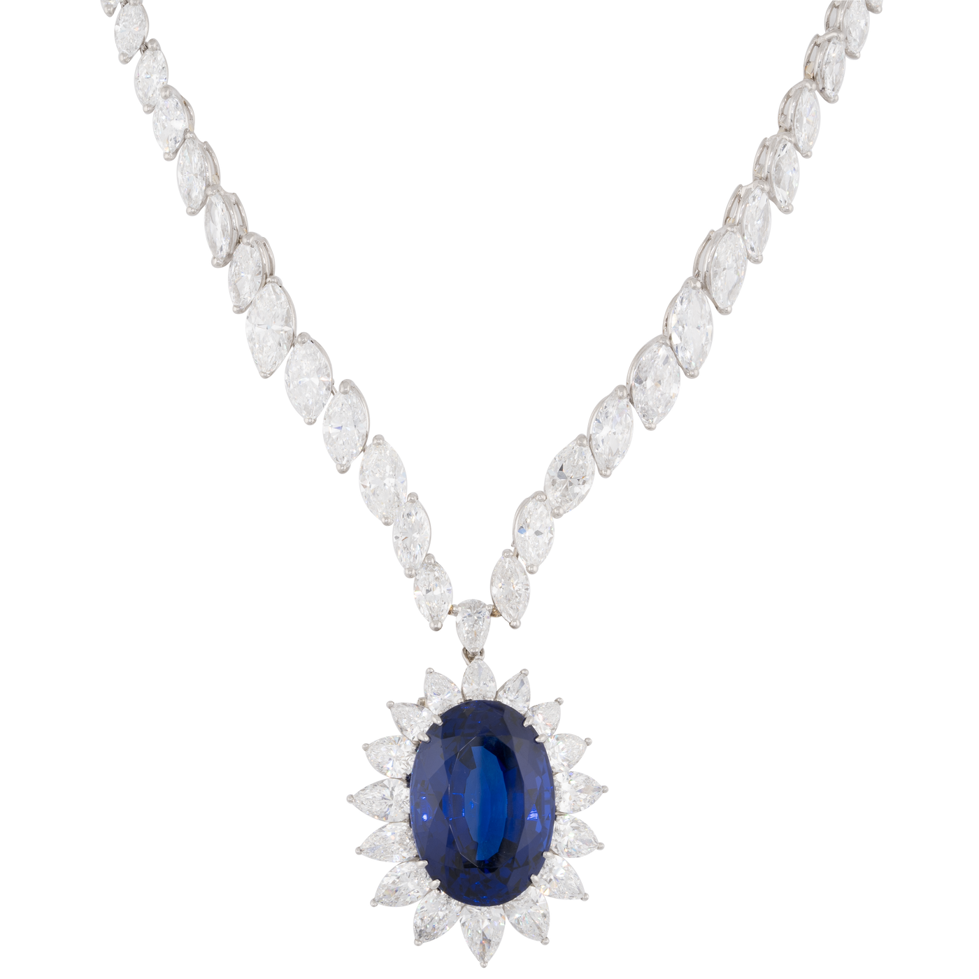 Tiffany & Co. Tanzanite and Diamond Platinum Necklace