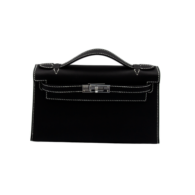Hermes 2025 Kelly Mini Pochette Veau Swift Perso 00 with Palladium Hardware