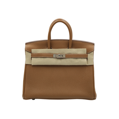 Hermes 2025 Birkin 25 Gold Togo with Palladium Hardware