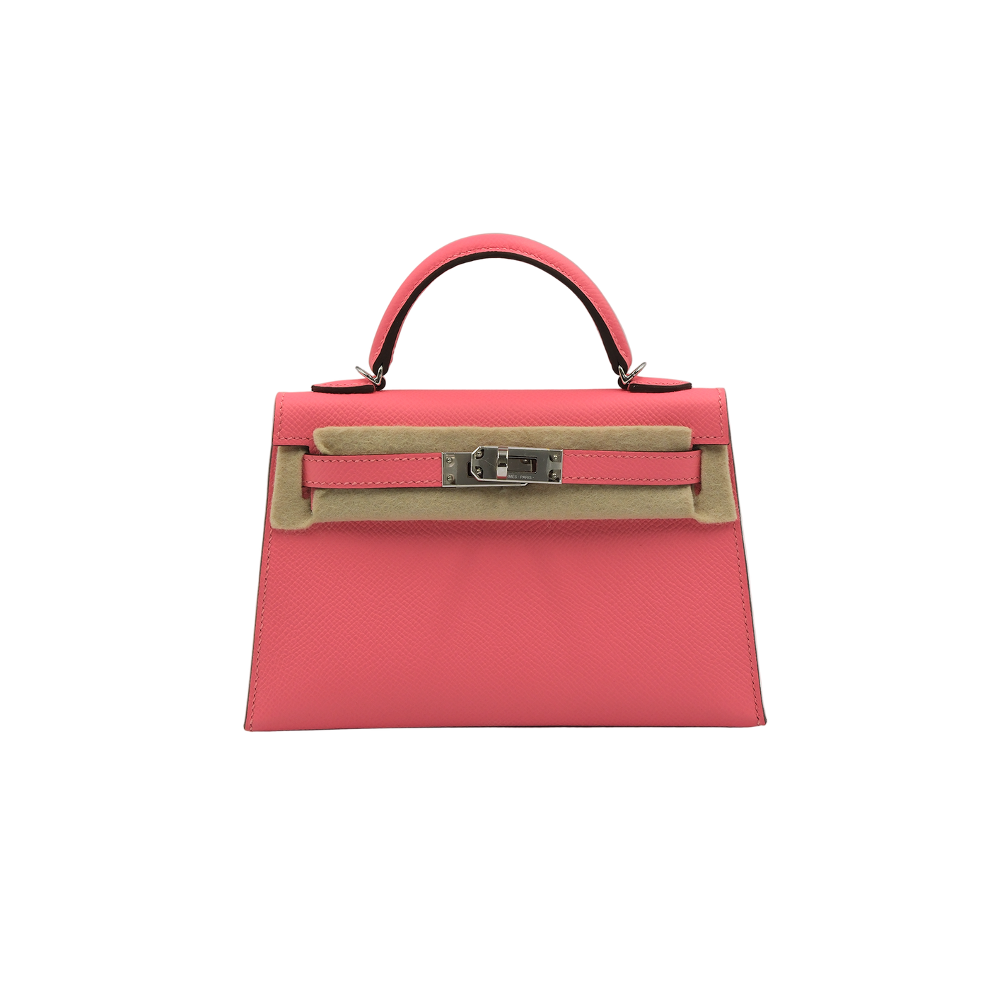 Hermes 2024 Mini Kelly Sellier 20 Rose Azalee Epsom with Palladium Hardware
