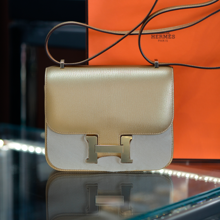 Hermes 2025 Constance 18 Dore Chevre Chamkilight Permabrass