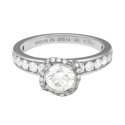 Fred of Paris Platinum GIA 0.71ct Diamond Ring