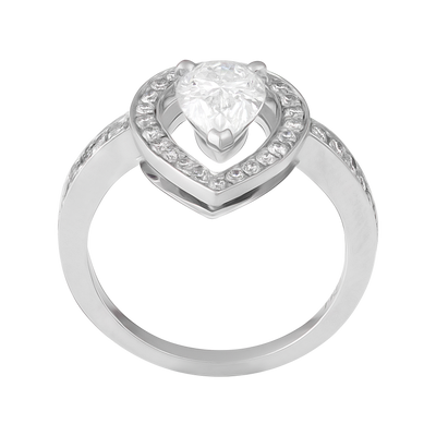 Fred of Paris Platinum GIA Pear Diamond Ring