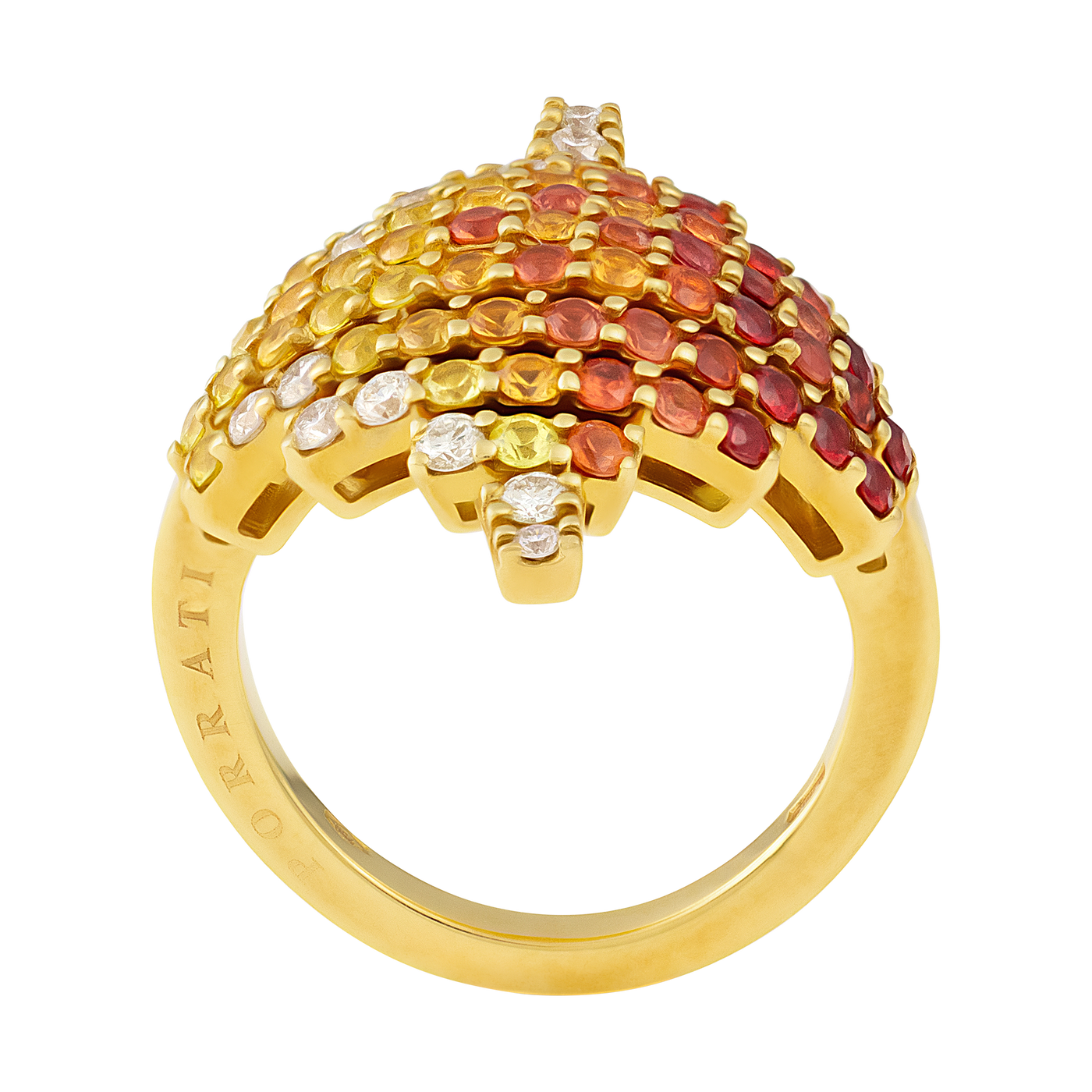 Porrati 18K Yellow Gold Diamond & Sapphire Ring
