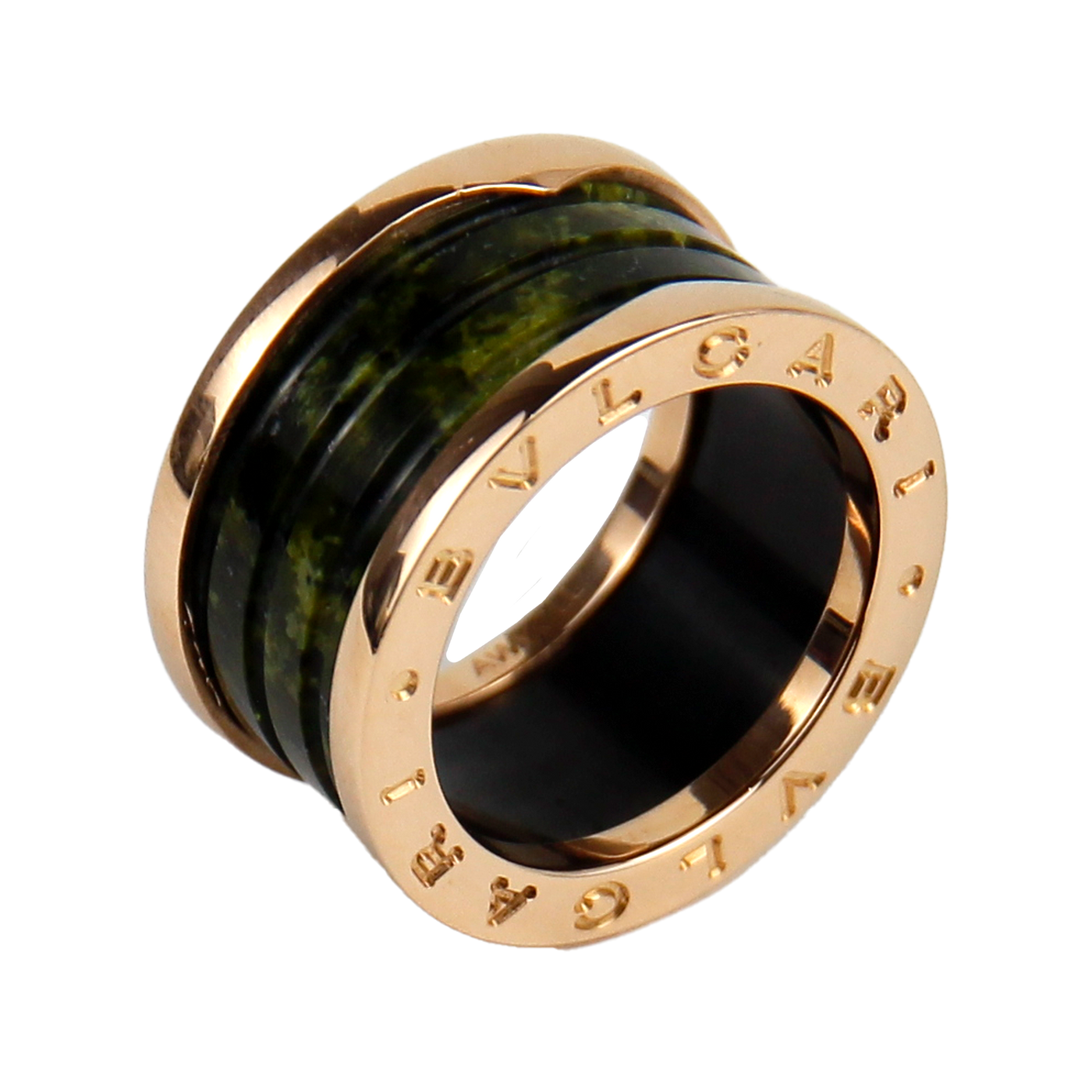 Bulgari B.Zero1 Bohenite Green Marble Ring