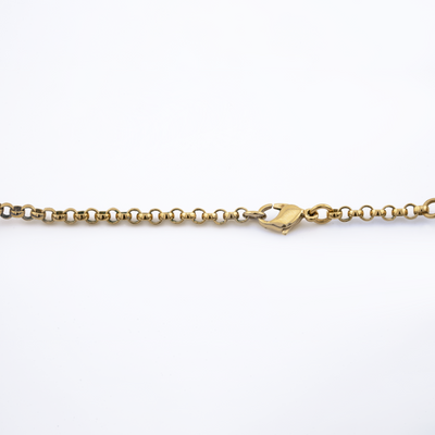 ECJ Collection 18K Yellow Gold Diamond and Sapphire Flower Necklace