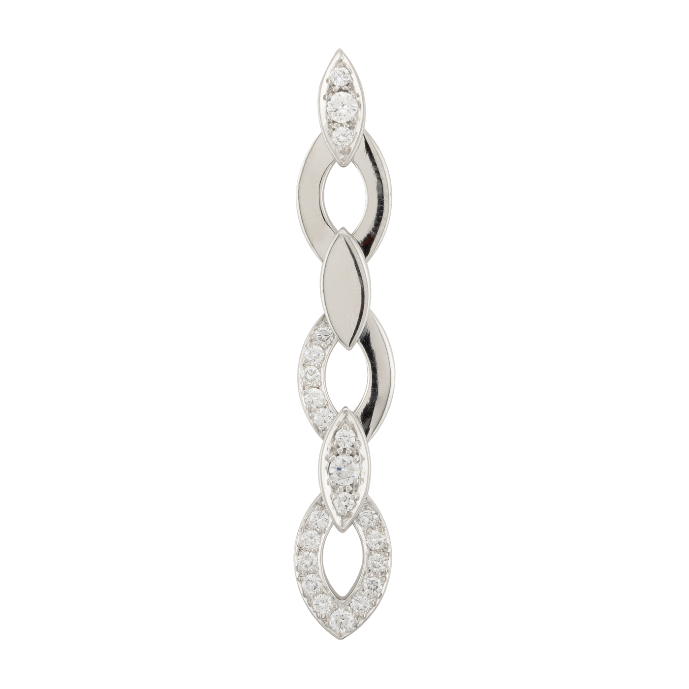 Cartier 18K White Gold "Diadea" Diamond Drop Earrings
