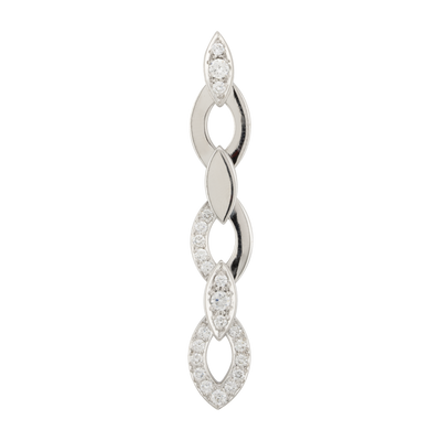 Cartier 18K White Gold "Diadea" Diamond Drop Earrings