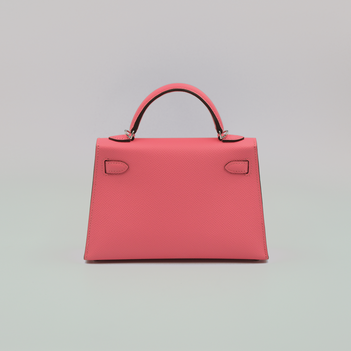 Hermes 2024 Mini Kelly Sellier 20 Rose Azalee Epsom with Palladium Hardware