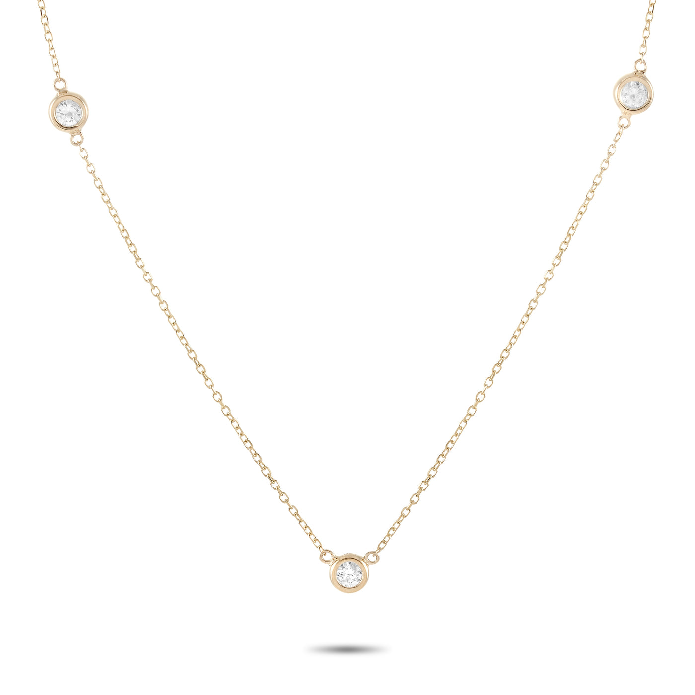 14K Yellow Gold 0.25ct Diamond Necklace