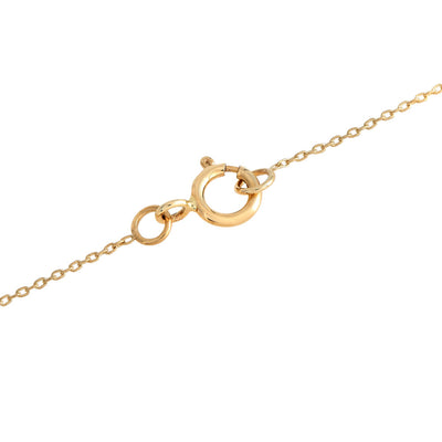14K Yellow Gold 0.17ct Diamond Safety Pin Necklace