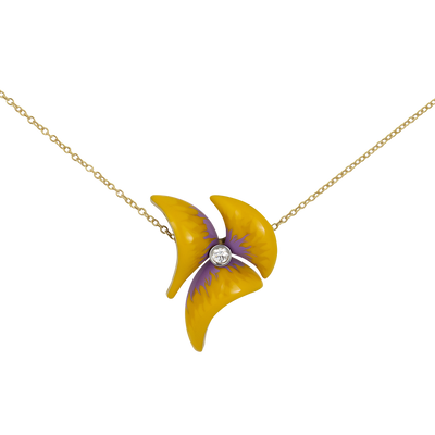 Stefan Hafner 18K Yellow Gold 0.13ctw Diamond Necklace