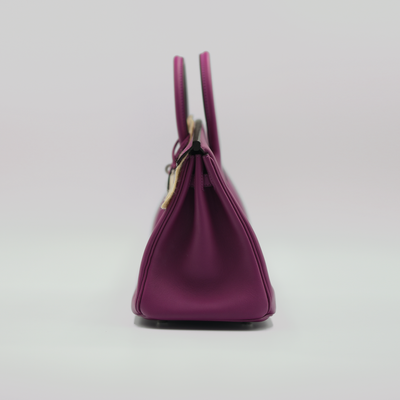 Hermes 2020 Birkin 25 Anemone Swift Retourne with Palladium Hardware