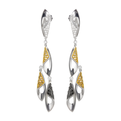 IO SI 18K White Gold 2.38ctw Diamond Earrings