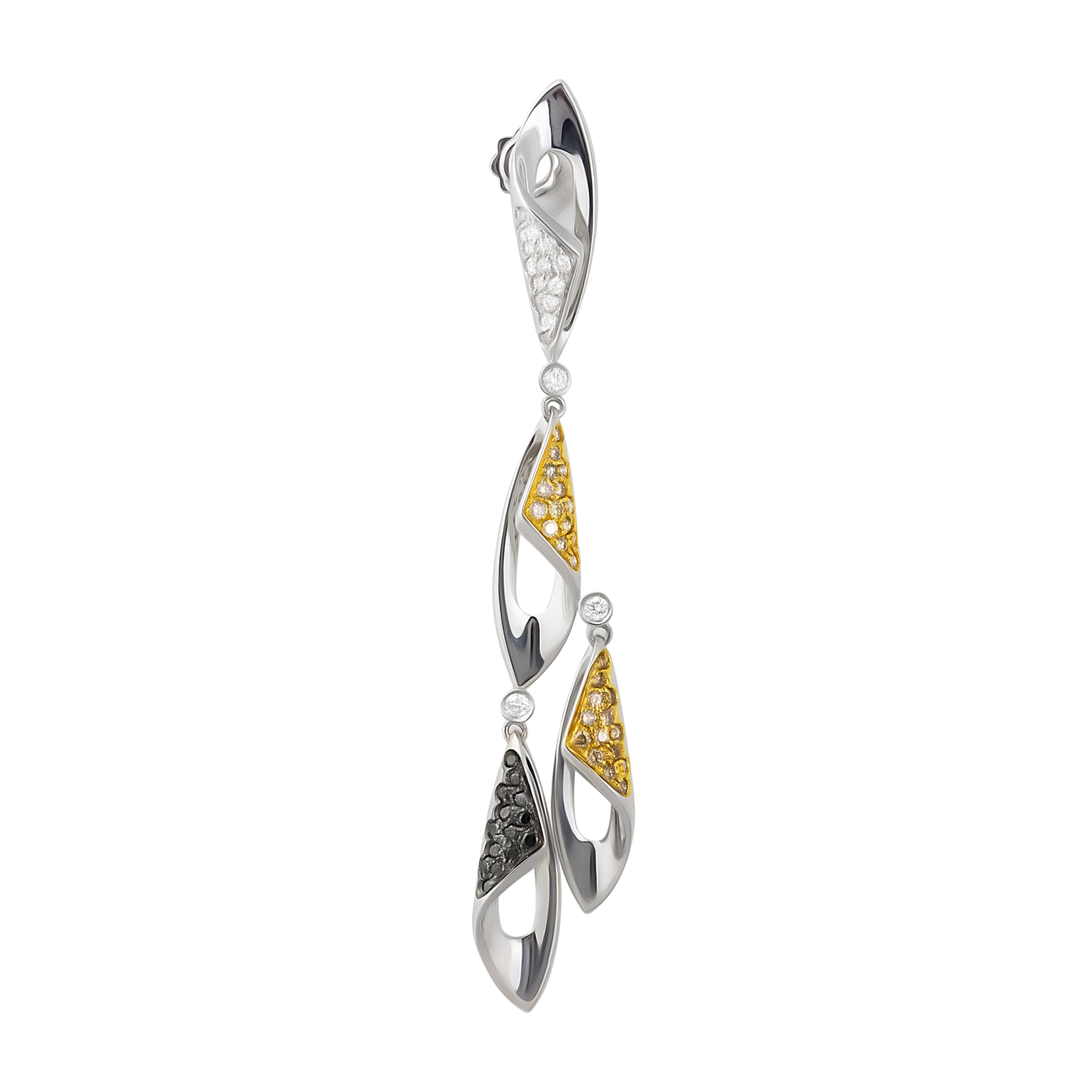 IO SI 18K White Gold 2.38ctw Diamond Earrings