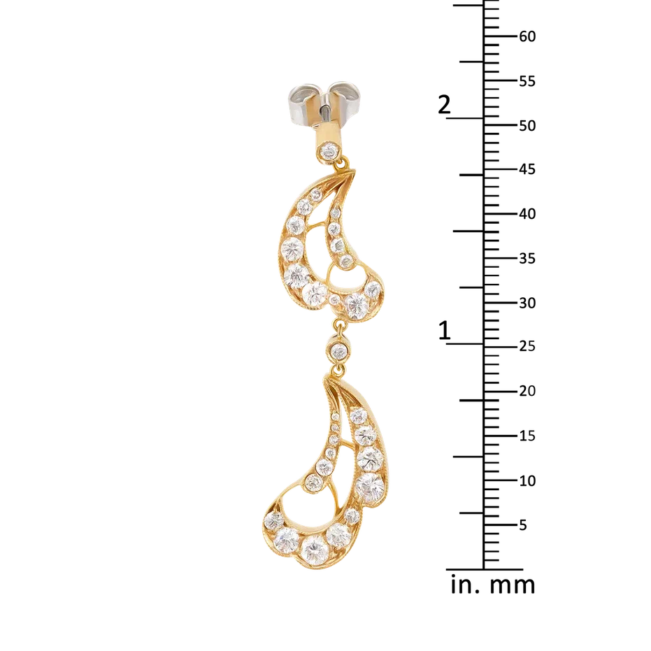 Stefan Hafner 18K Rose Gold Diamond Earrings